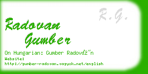 radovan gumber business card